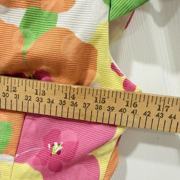 womens lilly pulitzer dresses Size 0 Floral Dress Pink yellow Elegant - Picture 5 of 10